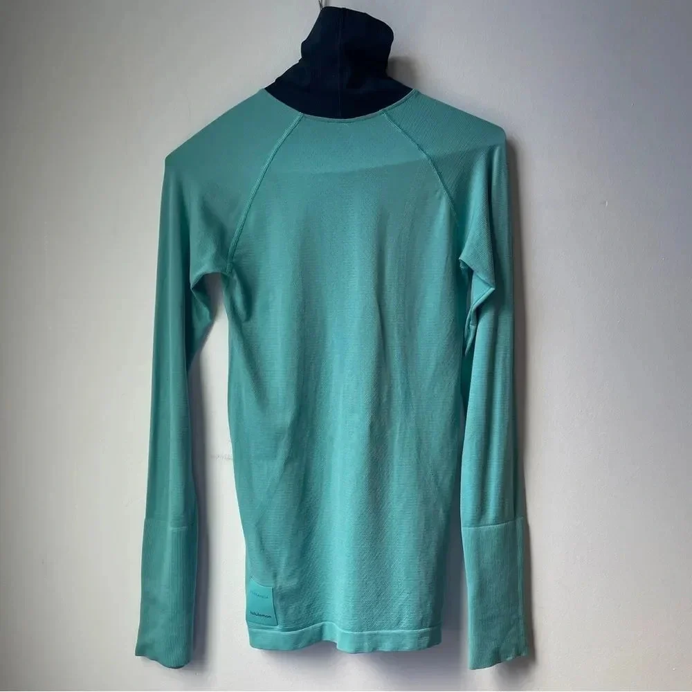 Lululemon run swiftly tech break new  ground turtleneck long‎ sleeve top 2 rare - Picture 8 of 12